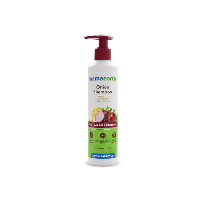 Onion Shampoo with Onion and Plant Keratin for Hair Fall Control - 250ml