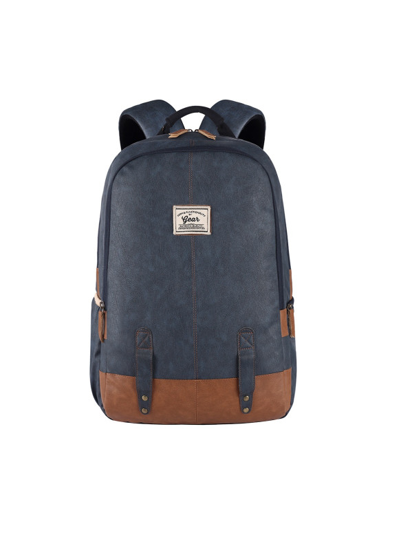 Gear Medium 28 L Laptop Backpack Classic Leather without Anti Theft  (Blue)