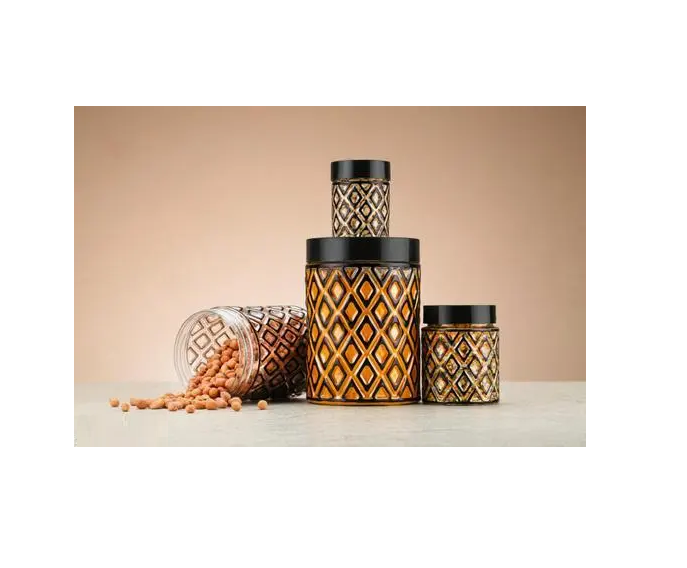 Premium 24 pcs Printed Storage Container With 24 Pcs Spoon (FREE) ,Set of 24-(1200 ml +650 ml+350 ml+250 ml) 6 pcs each (24 pcs spoon) (6 piece-1200ml, 6 Piece-650ml , 6 Piece - 350ml , 6 Piece -250ml