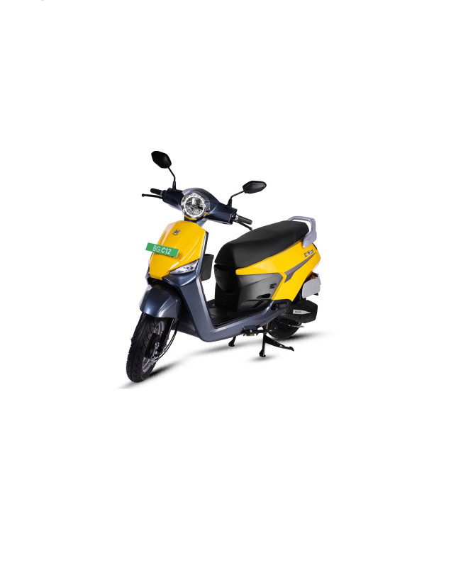 BGauss BG C12i Ex Booking for Ex-Showroom Price (With CAN Enabled Charger, Yellow Techno)