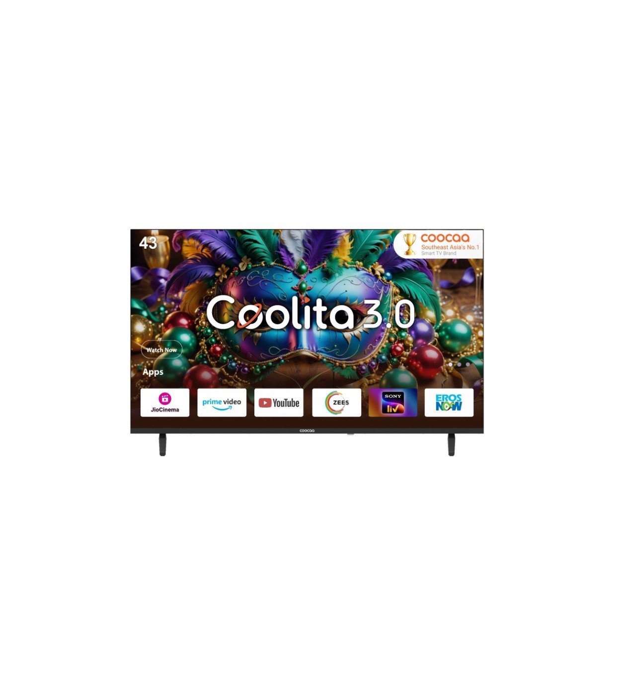 Coocaa 108 cm (43 inch) Full HD LED Smart Coolita TV 2024 Edition with Dolby Audio and Eye Care Technology  (43C3U Plus)