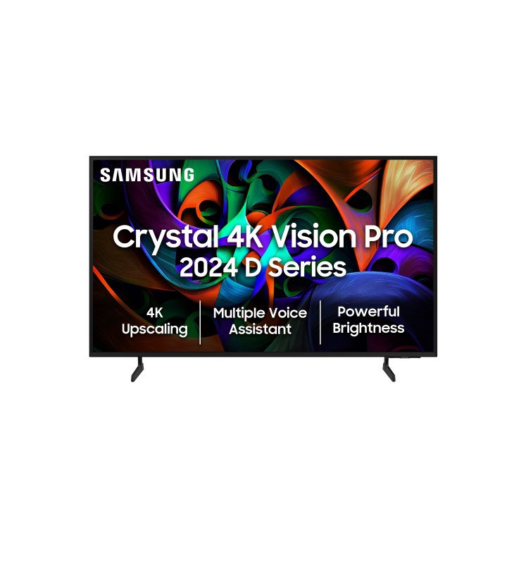 SAMSUNG New D Series Brighter Crystal 4K Vision Pro (2024 Edition) 125 cm (50 inch) Ultra HD (4K) LED Smart Tizen TV with 4K Upscaling | 300+ Free Channels | Multiple Voice Assistance Remote | Purcolo