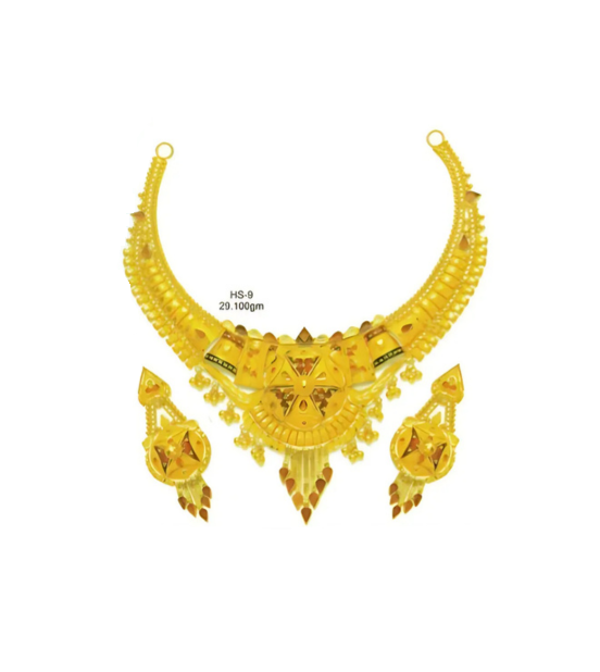 Gold Jewellery set with earring 29.100gm