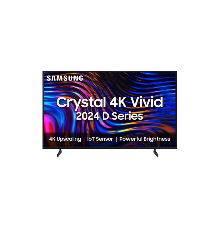 SAMSUNG New D Series Brighter Crystal 4K Vivid (2024 Edition) 108 cm (43 inch) Ultra HD (4K) LED Smart Tizen TV with 4K Upscaling | 300+ Free Channels | Purcolor | Auto Game Mode | Q-Symphony | Voice